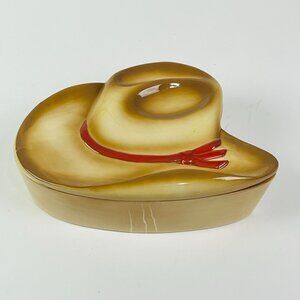 Vintage Home Presents Western Shaped Cowboy Hat 2 QT Baking Dish with Lid Decor